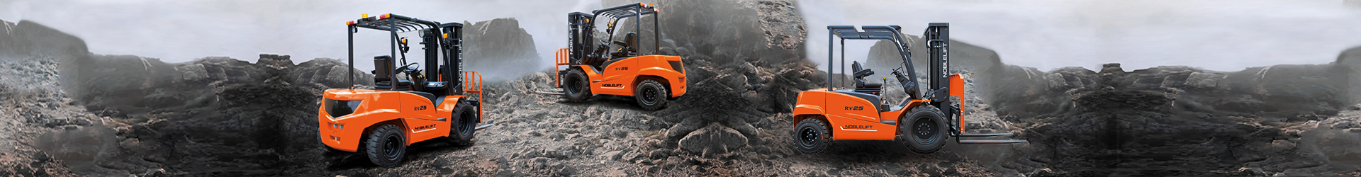 Electric rough terrain forklifts