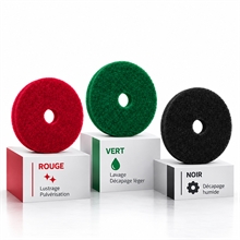 Disque abrasif pour autolaveuse en fibre polyester, épaisseur 23 à 25 mm - 