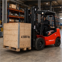 Chariot élévateur électrique lithium 4 roues - aimant permanent et batterie 154 V - 4,5 T - 